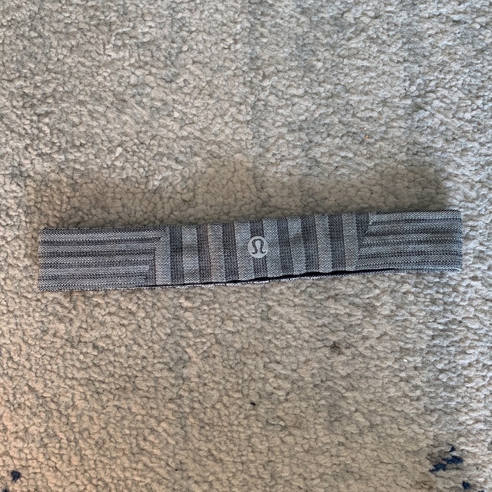 Gray Striped Lululemon Headband